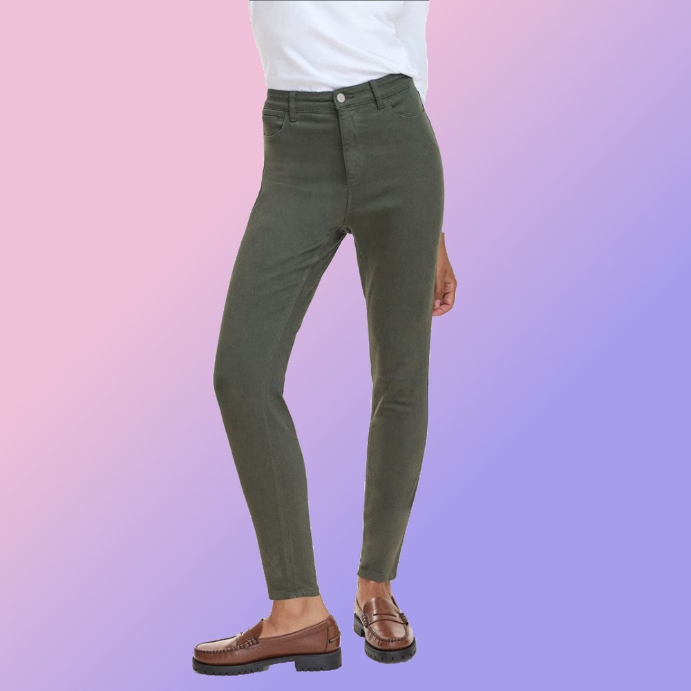 NWOT Olive Green Skinny High Rise Jeans